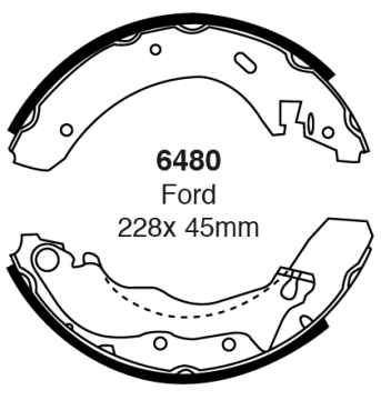 EBC Premium Bremsbacken 6480 für Ford Mondeo 1 GBP 1.8 TD hinten