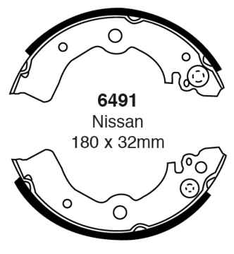 EBC Premium Bremsbacken 6491 für Nissan Almera 1 N15 2.0 D hinten