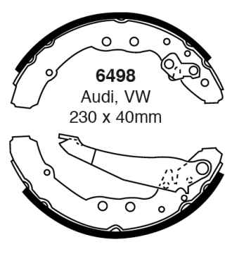 EBC Premium Bremsbacken 6498 für Audi 100 44, 44Q, C3 2.2 quattro Kat hinten