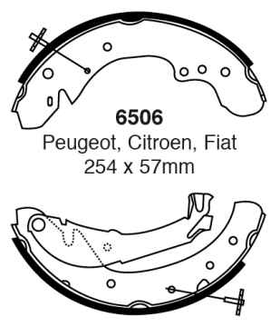 EBC Premium Bremsbacken 6506 für Peugeot Boxer 2 244, Z 2.8 HDi 4x4 hinten