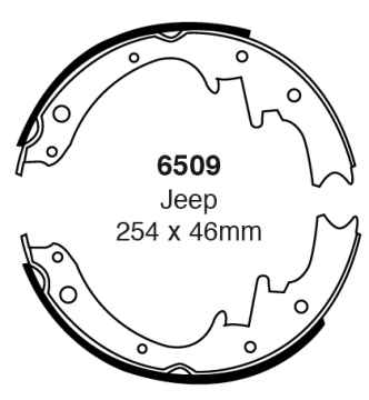 EBC Premium Bremsbacken 6509 für Jeep Cherokee 1 XJ 2.1 TD hinten