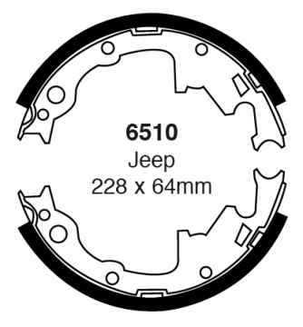 EBC Premium Bremsbacken 6510 für Chrysler Voyager 2 ES 3.3i AWD hinten