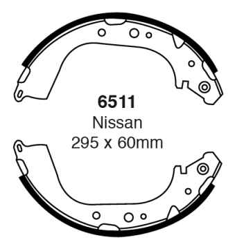 EBC Premium Bremsbacken 6511 für Nissan Patrol W260 2.8 TD hinten