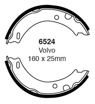 EBC Premium Bremsbacken 6524 für Volvo 940 (1) 945 2.3 Turbo