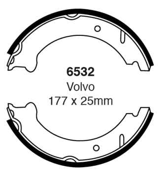 EBC Premium Handbremsbacken 6532 für Volvo C70  2.3 T-5