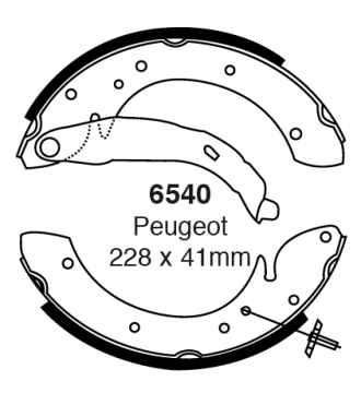 EBC Premium Bremsbacken 6540 für Peugeot 405 15B 1.9 hinten