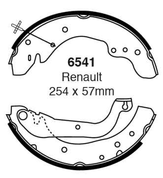 EBC Premium Bremsbacken 6541 für Renault Trafic TXX 1.7 hinten