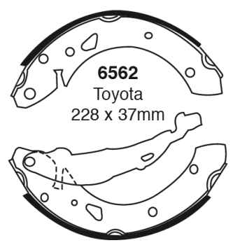 EBC Premium Bremsbacken 6562 für Toyota Avensis 1 T22 1.8 hinten