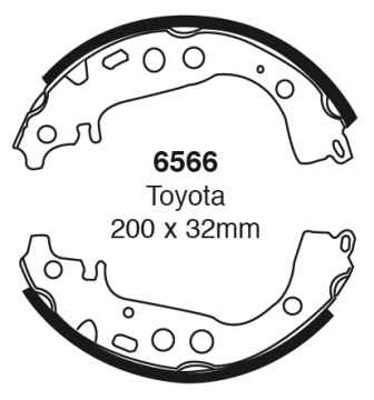 EBC Premium Bremsbacken 6566 für Toyota Yaris 1 SCP1_, NLP1_, NCP1_ 1.3 hinten