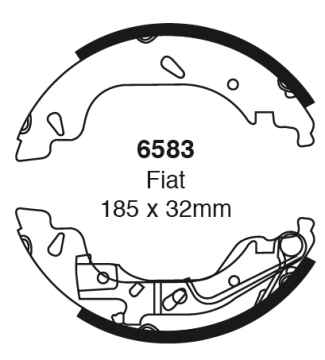 EBC Premium Bremsbacken 6583 für Fiat Punto 2 188 1.3 JTD 16V hinten