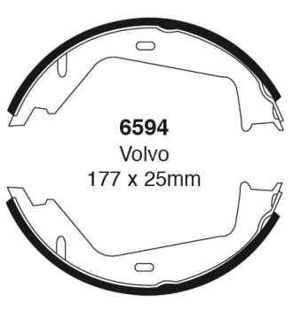 EBC Premium Bremsbacken 6594 für Volvo V70 (2) 285 2.3 T5