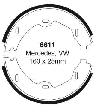 EBC Premium Bremsbacken 6611 für Mercedes-Benz S-Klasse C215 CL 63 AMG