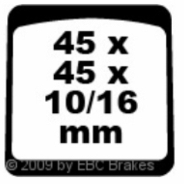 EBC Blackstuff Bremsbeläge für Yamaha RD 50 M Vorderachse - FA042
