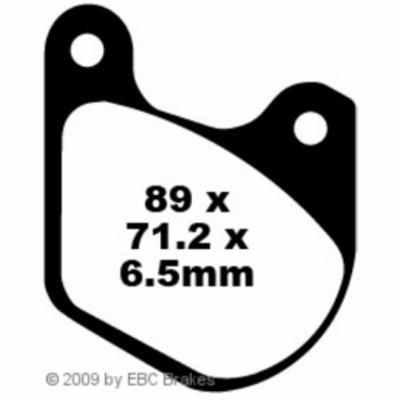 EBC V-Pads für Harley Davidson® 79-81 (Twin fronts) Hinterachse - FA072V