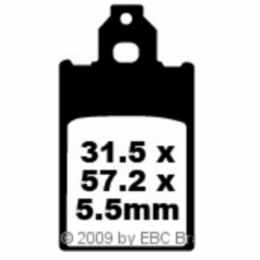 EBC Blackstuff Bremsbeläge für Accossato CE 50/80/KR 80 Hinterachse - FA116