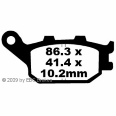 EBC Goldstuff Bremsbeläge für Honda CBF 1000 (7) (2 Kolben Bremssattel/ ohne ABS) Hinterachse - FA174HH