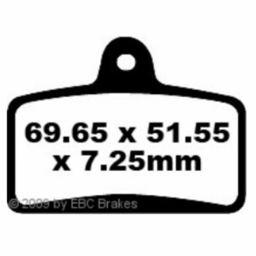 EBC Blackstuff Bremsbeläge für Derbi GP1 125ccm Racing Low Seat/Radial Bremssattel/6 Schrauben Befestigung Vorderachse - FA399