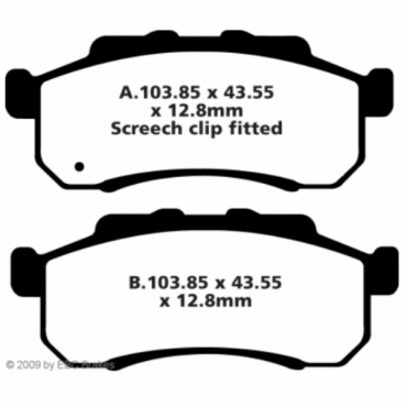 EBC Redstuff Bremsbeläge für Honda MUV 700-9 Big Red Side x Side Vorderachse - FA477TT