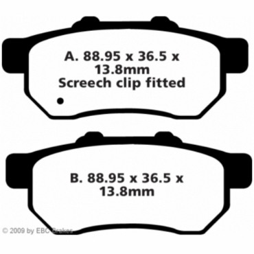 EBC Redstuff Bremsbeläge für Honda MUV 700-9 Big Red Side x Side Hinterachse - FA479TT