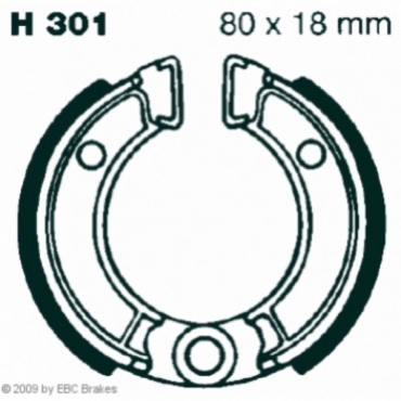 EBC Premium Bremsbacken für Honda NT 50 (H) (Melody Mini) Vorderachse - H301