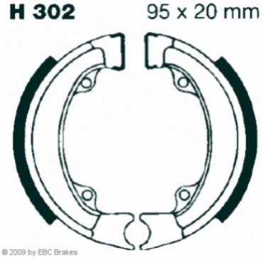 EBC Premium Bremsbacken für Honda NX 50 (B) (Caren) Hinterachse - H302