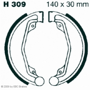 EBC Premium Bremsbacken für Honda XL 500 (SB) Hinterachse - H309