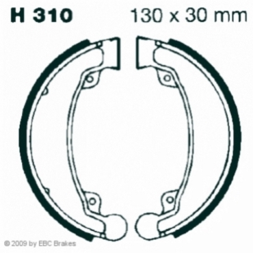 EBC Premium Bremsbacken für Honda CB 250 (4) (Two Fifty) Hinterachse - H310