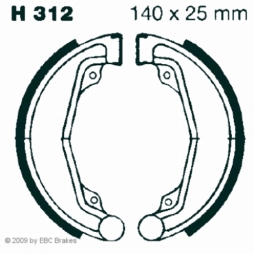 EBC Premium Bremsbacken für Honda CM 200 (TA/TB) Vorderachse - H312