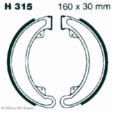EBC Premium Bremsbacken für Honda CB 360 (G5) Hinterachse - H315