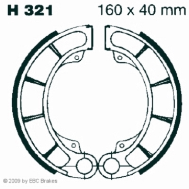 EBC Premium Bremsbacken für Honda NV 400 (CS/CV) (Steed) Hinterachse - H321