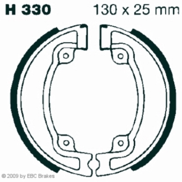 EBC Premium Bremsbacken für Moto Roma Blazer 50/100/110 Quad Hinterachse - H330
