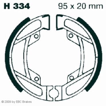 EBC Premium Bremsbacken für Honda PXR 50 Hinterachse - H334