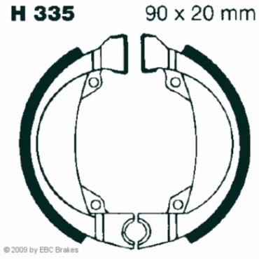 EBC Premium Bremsbacken für Honda PXR 50 Vorderachse - H335