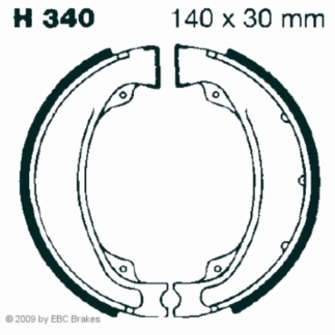 EBC Premium Bremsbacken für Honda XLV 750 R (RD/RF) Hinterachse - H340