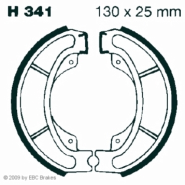 EBC Premium Bremsbacken für Honda CH 250 (F) (Spacy) Hinterachse - H341