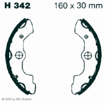 EBC Premium Bremsbacken für Honda TRX 350 (G) Vorderachse - H342
