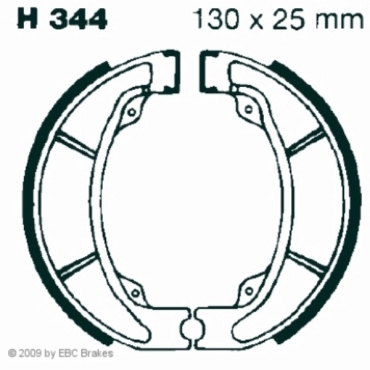 EBC Premium Bremsbacken für Honda CR 500 (RG) Hinterachse - H344