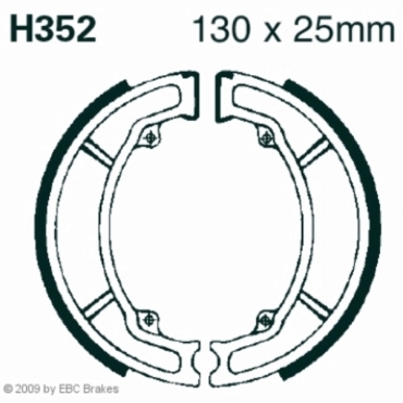 EBC Premium Bremsbacken für Honda SES 150 (4) (Dylan) Hinterachse - H352