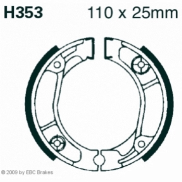 EBC Premium Bremsbacken für Honda ANF (125-7) (Innova) Hinterachse - H353