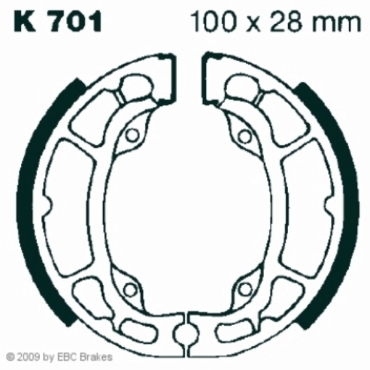 EBC Premium Bremsbacken Water Grooved für Kawasaki KX 80 B1/B2/D1/D2 Vorderachse - K701G