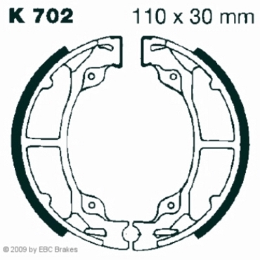 EBC Premium Bremsbacken für Kawasaki KDX 200 C1/C2 Hinterachse - K702