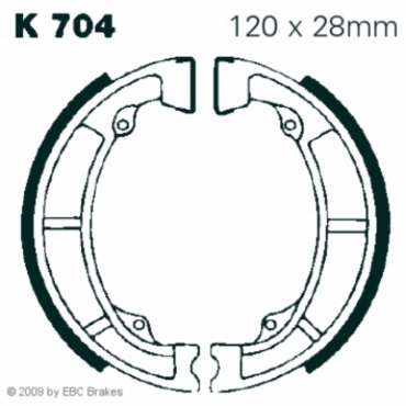 EBC Premium Bremsbacken für Kawasaki KE 175 D2 Vorderachse - K704