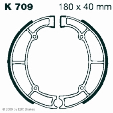 EBC Premium Bremsbacken für Kawasaki VN 800 A1/A2/A3 Hinterachse - K709
