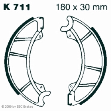 EBC Premium Bremsbacken für Kawasaki Z 250 C1/C2/G1/G2 Vorderachse - K711