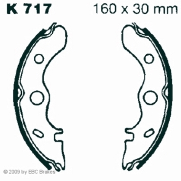 EBC Premium Bremsbacken für Kawasaki KLF 300 A1/A2 (Bayou) Vorderachse - K717