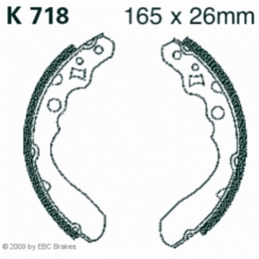 EBC Premium Bremsbacken für Kawasaki KBF 400 BCF (Mule 610 4x4) Vorderachse - K718