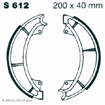 EBC Premium Bremsbacken für Suzuki T 500 1/2/3/R/J/K/L/M Vorderachse - S612