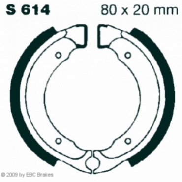 EBC Premium Bremsbacken für Suzuki LT 80 K1 Vorderachse - S614