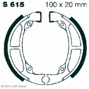 EBC Premium Bremsbacken für Suzuki RM 80 XD/XE/XF Vorderachse - S615