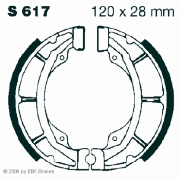 EBC Premium Bremsbacken Water Grooved für Suzuki RM 100 N/T/X Hinterachse - S617G